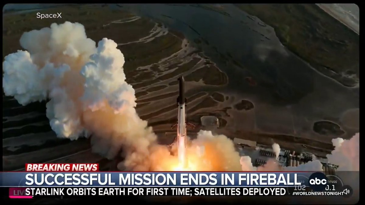 For the first time, SpaceX has launched a Starship into orbit around Earth, deploying 26 Starlink satellites before a fiery splashdown in the Pacific. Gio Benitez more on the controlled explosion and why the mission was cut short.