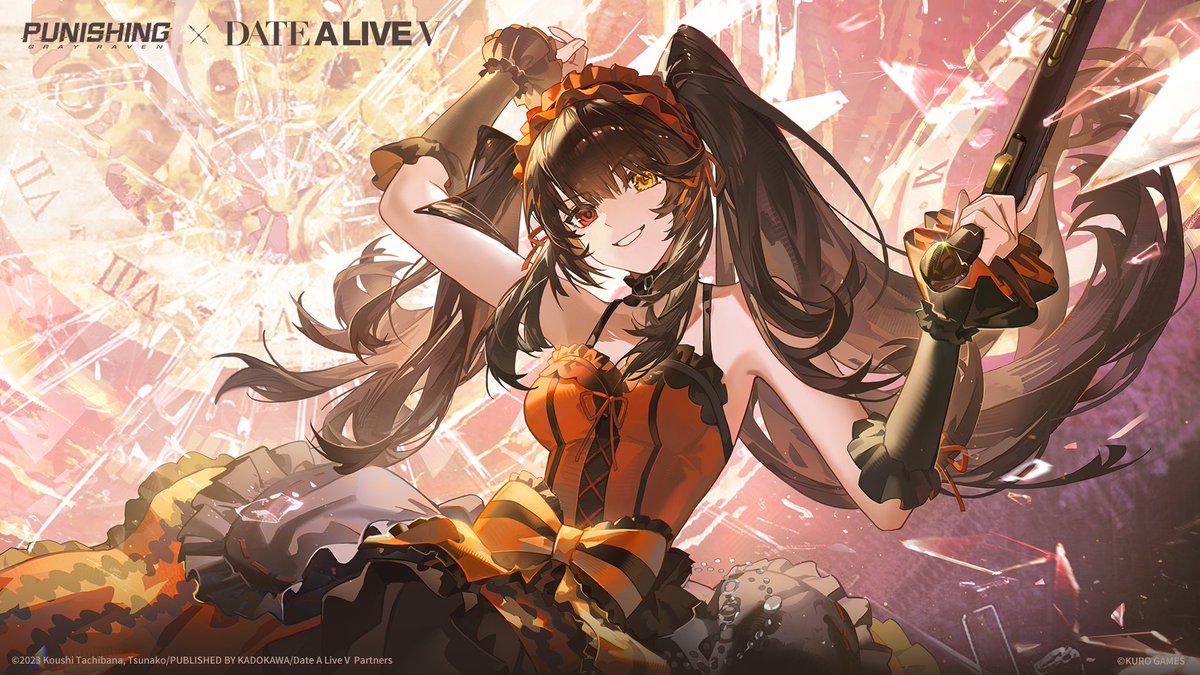 [Punishing: Gray Raven × Date A Live V | Kurumi Tokisaki Character Showcase] Come, let us dance to our hearts' content! ———————————— 🎁 Follow Punishing: Gray Raven and repost this video. We will select 4 Commandants based on all reposts to receive autograph boards from Kurumi Tokisaki's Voice Actor Sanada Asami!