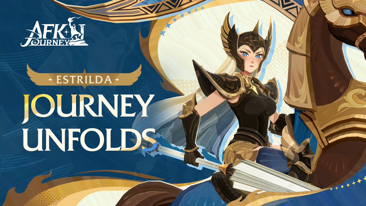 Journey Unfolds: New Lightbearer Hero Estrilda | AFK Journey Years of rigorous training and relentless conflict forged her courage and resilience and, at an early age, placed the duty to protect her family and homeland on her shoulders. She charges forward without fear and defends everything she holds dear.