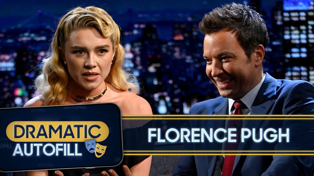 .Florence Pugh and Jimmy perform dramatic monologues written by autofill 😂 #FallonTonight