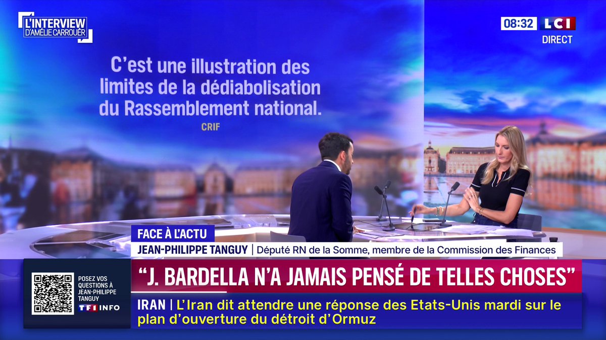 💬 "Nous sommes le bouclier des Français de confession juive", affirme Jean-Philippe Tanguy Ⓜ️ 📺 L'interview d'Amélie Carrouër