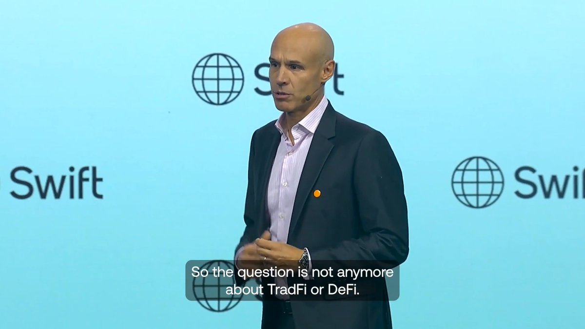 Speaking from the opening plenary at #Sibos 2026, Swift’s CEO, Javier Perez-Tasso, shared his vision for the future of regulated digital value. "The question isn't TradFi or DeFi anymore. It's not either or. The Swift platform will allow you to move any form of regulated value, whether it is fiat or tokenised, at global scale." That future is already taking shape. Today, Swift announced new work with the community to help make international payments as simple and intuitive as domestic ones, enabling people to pay across borders using familiar aliases such as mobile numbers and email addresses. Read more: