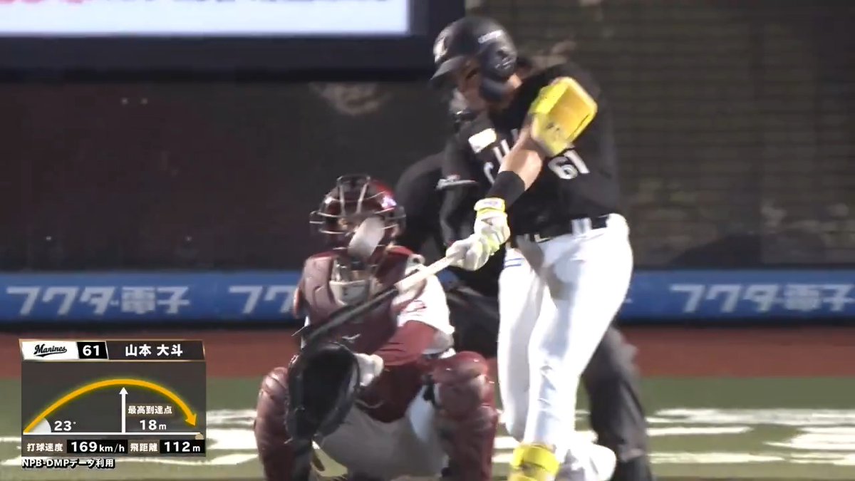 ダイナマイト大斗炸裂!💥💥 千葉ロッテ 山本大斗 選手の今シーズン第3号ソロホームラン!🌈