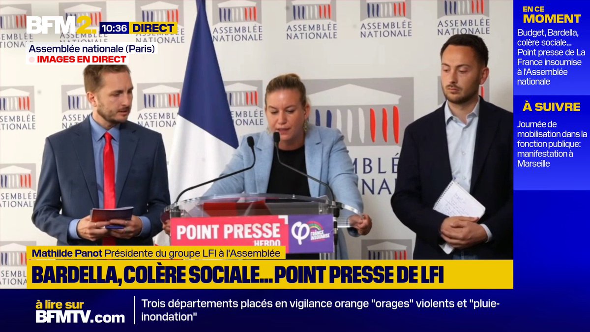 Écrits antisémites attribués à Jordan Bardella: "Nous ne sommes en rien étonnés de tout cela. Une cravate ne lave pas de l’antisémitisme qui est l’héritage du RN", réagit Mathilde Panot, présidente du groupe LFI à l'Assemblée #BFM2