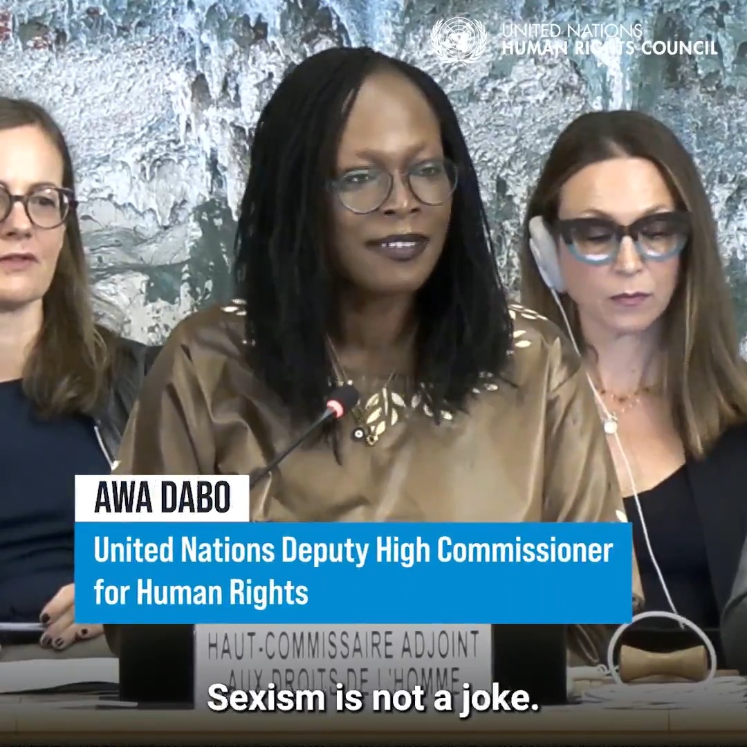 Women leaders who are seen as defying traditional gender roles are targeted with misogyny, patriarchy and sexism, UN Human Rights deputy chief Awa Dabo told the United Nations Human Rights Council. Not because gender equality doesn't work, she said, but precisely because it does. #HRC63
