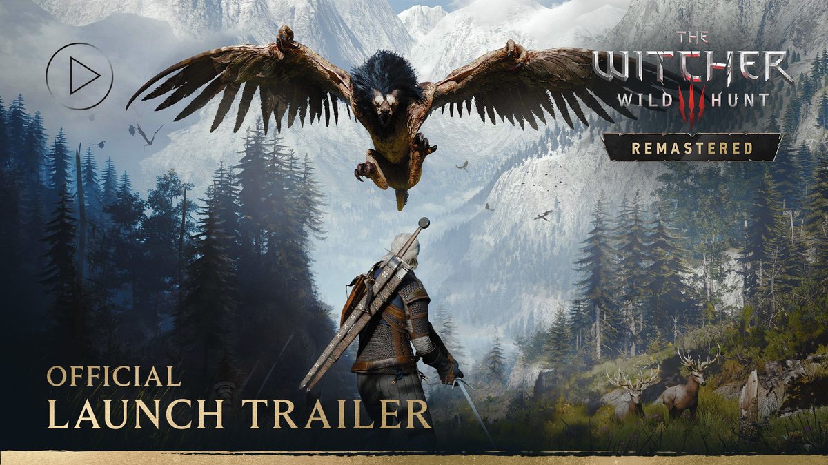Perils, potions, monster contracts, and an elusive reunion… It’s time to return to the Continent and face the Wild Hunt once more. The Witcher 3: The Wild Hunt - Remastered is here, as a free upgrade bringing countless improvements to Geralt of Rivia’s adventure across visuals, performance, gameplay, and more! Available now to all owners of the game on GOG, Steam, Epic Games Store, PlayStation 5, Xbox Series X|S and Nintendo Switch 2. ⚔️