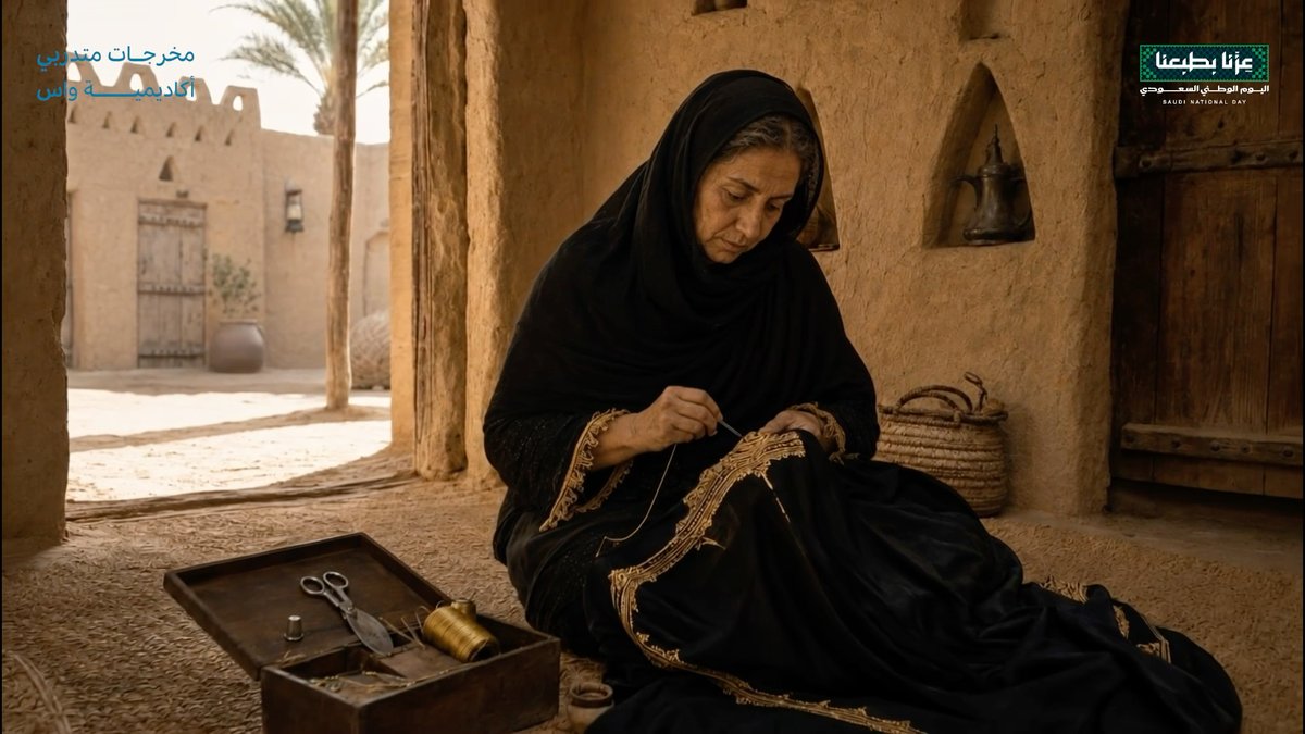 "النشل النجدي.. ملامح من تراث نجد".. تستعرض المتدربة رغد المبارك، خريجة جامعة الملك سعود، جانبًا من النشل النجدي ومكانته في الموروث الثقافي في نجد، ضمن مخرجات معسكر الذكاء الاصطناعي لإنتاج محتوى إعلامي عن الوطن. #أجمل_ما_في_مدينتي | #منطقة_الرياض | #أكاديمية_واس