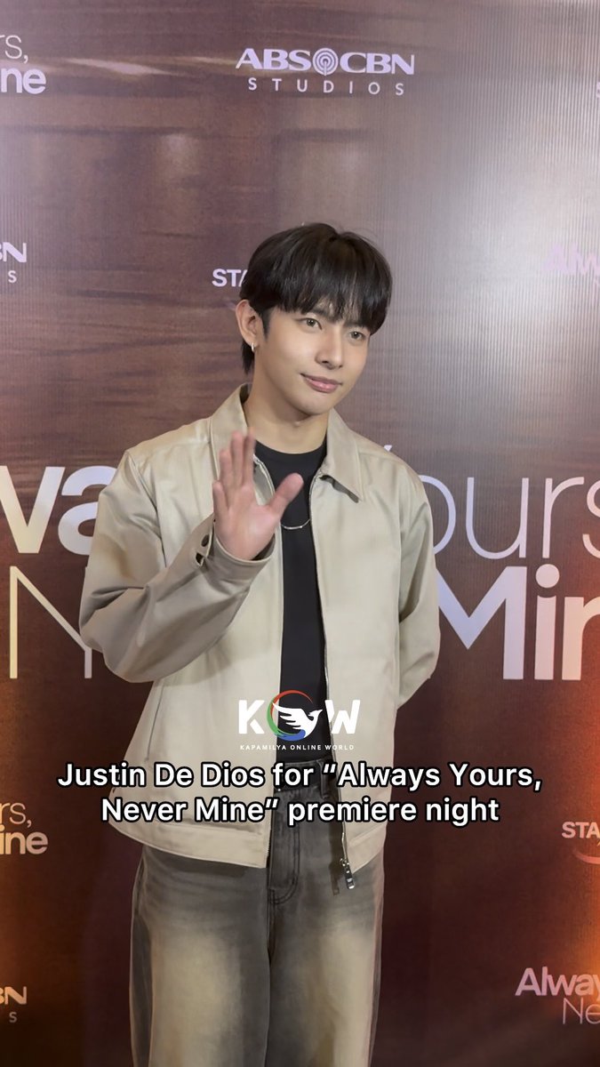 #SB19’s Main Visual and Sub-vocalist!! #JustinDeDios walking at the red carpet for #AlwaysYoursNeverMine Premiere Night #AlwaysYoursNeverMineWorldPremiere