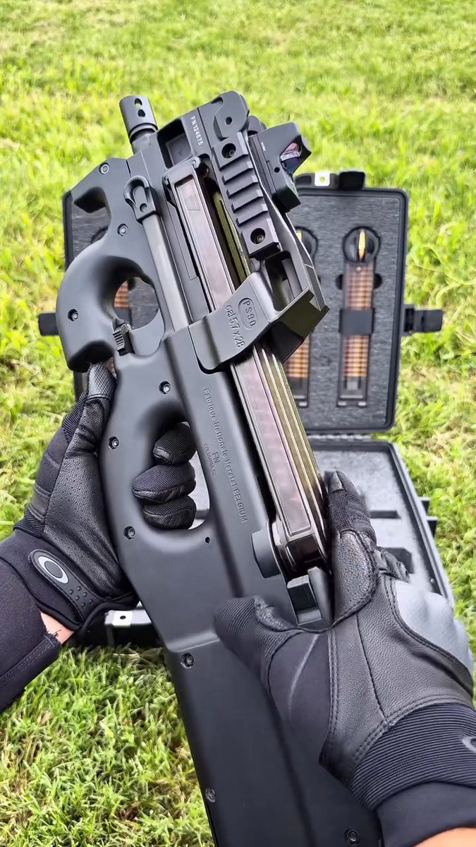 P90 | The Iconic PDW | LOADOUT 003 Originally developed by FN Herstal in Belgium, the P90 was designed as a revolutionary Personal Defense Weapon (PDW) for military groups and special operations. Chambered in the unique 5.7×28mm cartridge, it features a compact bullpup design and its signature 50-round top-mounted magazine, making it one of the most distinctive SMGs ever created. The P90 has been adopted by military, Secret Service, and law enforcement units around the world, but it became a global icon through appearances in Call of Duty, Rainbow Six, Counter-Strike, Battlefield, and films and television such as Stargate SG-1. Few modern firearms are as instantly recognizable. #fnherstal #p90 #modernwarfare2 #blackops2 #callofduty