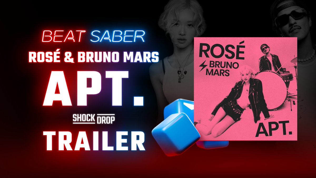 Global K-pop icon ROSÉ 🩷 and multi-Grammy winner Bruno Mars 🩶 are bringing their smash hit “APT.” to Beat Saber! You know what to do. 🫵