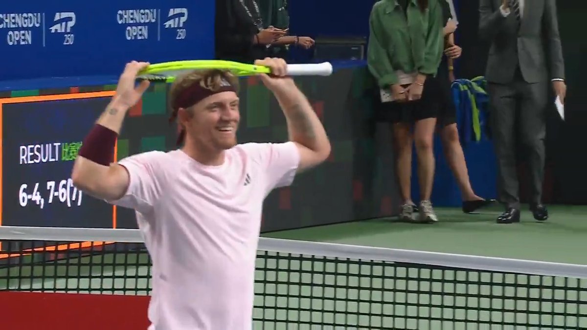 The winning moment 🏆 Alejandro Davidovich Fokina is the 2026 Chengdu Open CHAMPION! #ChengduOpen