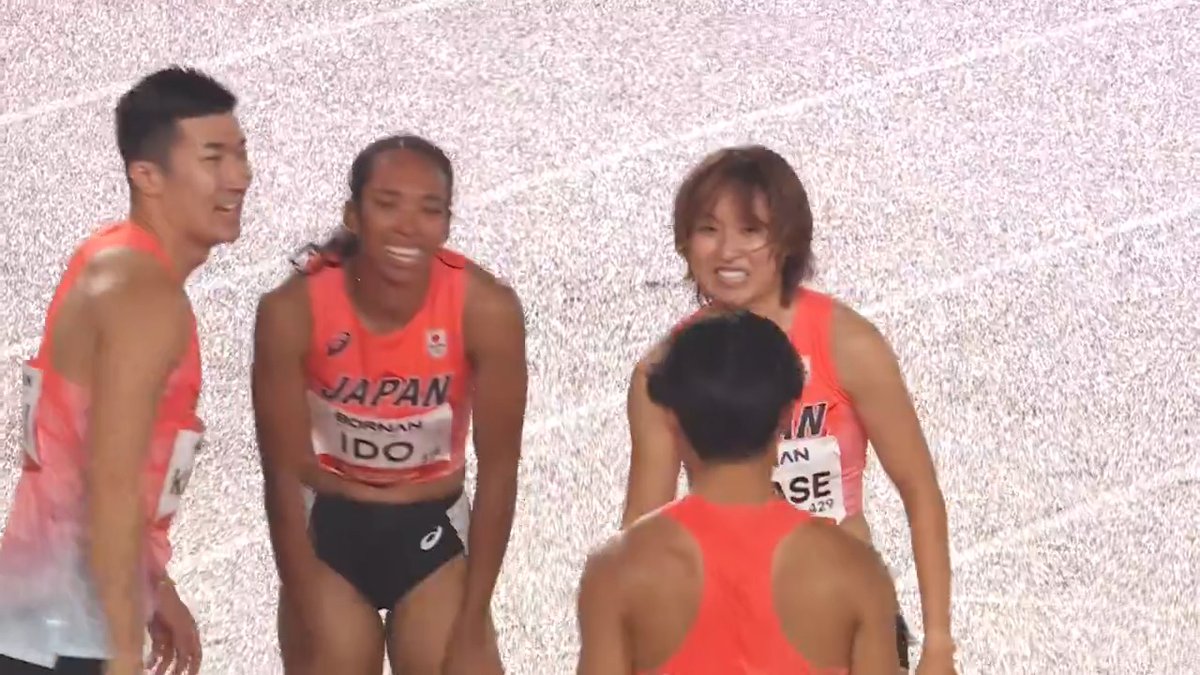 ／ #アジア大会愛知名古屋 📺#TBS 系列独占生放送中✨🎌 ＼ ✅陸上 混合4×100mリレー 🔥決勝🔥 日本は5位入賞✨🇯🇵 🥇🇨🇳中国 ⏱️40.78 🥈🇹🇭タイ ⏱️40.87 🥉🇮🇳インド ⏱️41.06 🇯🇵5位 ⏱️41.24 🇯🇵#小室歩久斗 🇯🇵#御家瀬緑 🇯🇵#桐生祥秀 🇯🇵#井戸アビゲイル風果 📺放送スケジュールはコチラ 💻U-NEXTで複数チャンネル同時生配信▷ 📲TVerでもLIVE配信▷ © Olympic Council of Asia 2026 #陸上