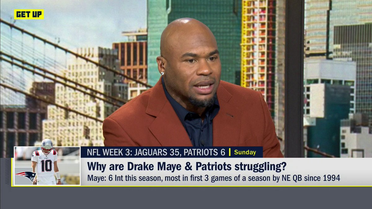 "We wanna throw everything on Drake Maye, ... I think they put way too much on his plate." Steve Smith Sr. weighs in on the Patriots' struggles 👀