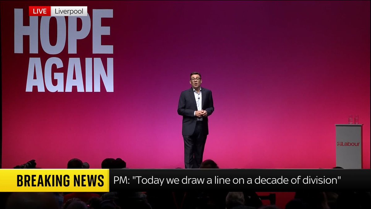 🗣️ "I'm 10 weeks into my job, not all my recent predecessors have been able to say that." - Andy Burnham during his speech at the Labour party conference