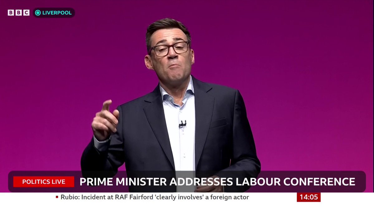 Andy Burnham, addressing the Labour Party conference, says he “will put Britain on a new path” He says that change will be “difficult” but adds “we have done it before… in 1945” by making “working class aspiration feel real” Follow live: