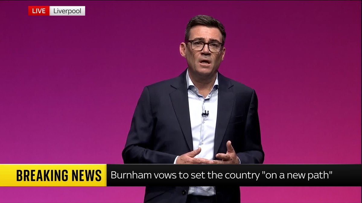 'Water is a symbol of what has gone wrong with Britain. A service where the shareholders never lose and the public never win' PM Andy Burnham announces plans for a law change to allow public ownership of water companies Sky 501, Virgin 602