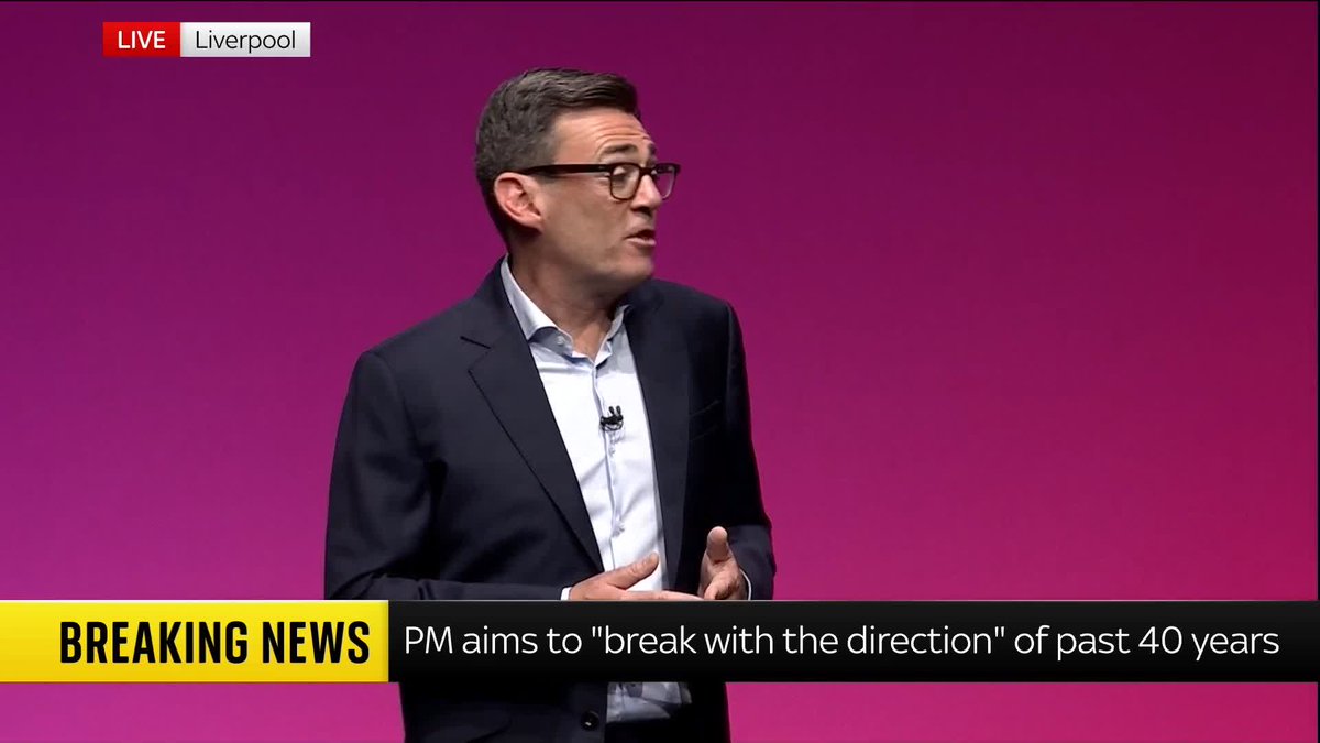 Andy Burnham announces his plan for the Great British Grid, a publicly owned company that will create competition in the energy sector to help lower bills.