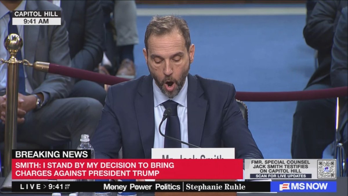 Jack Smith: Our investigation developed proof beyond a reasonable doubt that Trump engaged in serious crimes against our nation. If asked to prosecute a former president today based on the same facts, I would do so regardless of whether that president was a Republican or a Democrat.