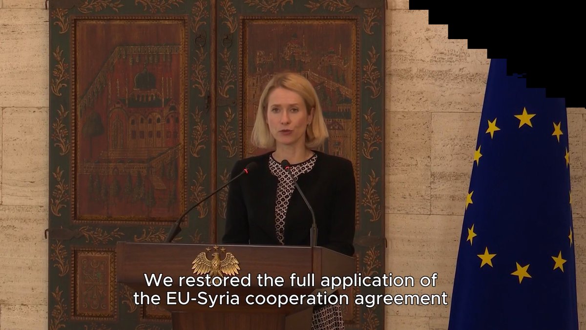 The success of Syria’s transition matters greatly to Europe. The EU is using its political and economic tools to help Syria on the path to an inclusive and peaceful transition. EU-Syria relations have come a long way since Assad's fall. We want Syria to take its rightful place in the international family, and we are ready to help turn this into lasting progress. My press remarks in Damascus with Foreign Minister al-Shaibani ↓