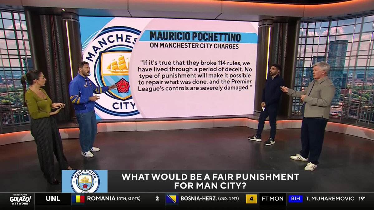 "They need to be made an EXAMPLE of" 🗣️ Nico Cantor, Phil Kitromilides and Geoff Shreeves sound off on the punishment Manchester City should face after reportedly being found guilty on 114 financial charges 😳
