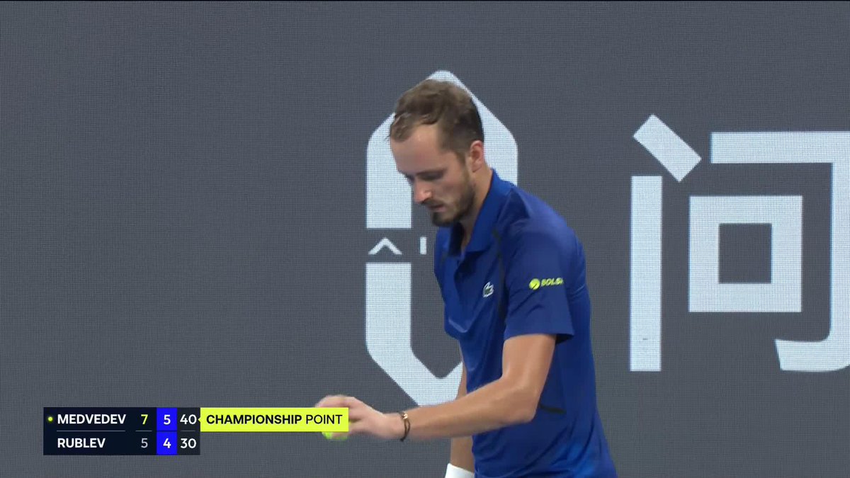 It's a third title on the year for Meddy 🔥 He hits 23 aces to seal the deal in Hangzhou 🏆