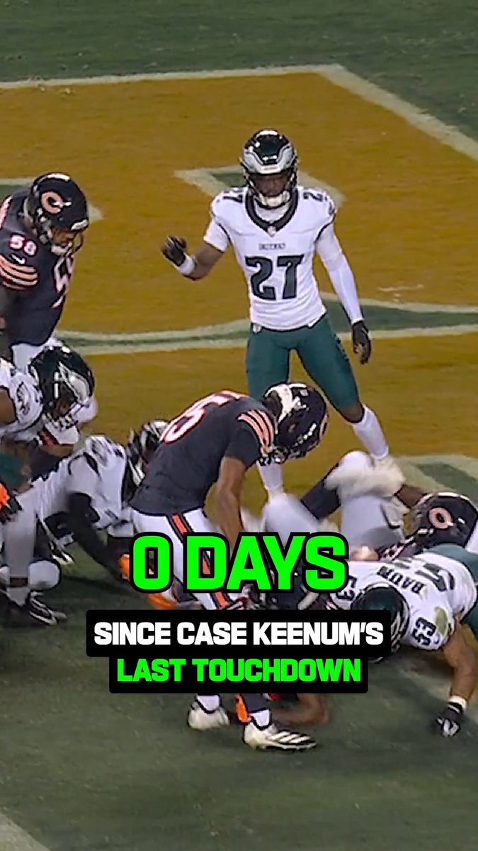 It was over 1,000 days since Case Keenum's last TD, but that didn't matter last night 😴