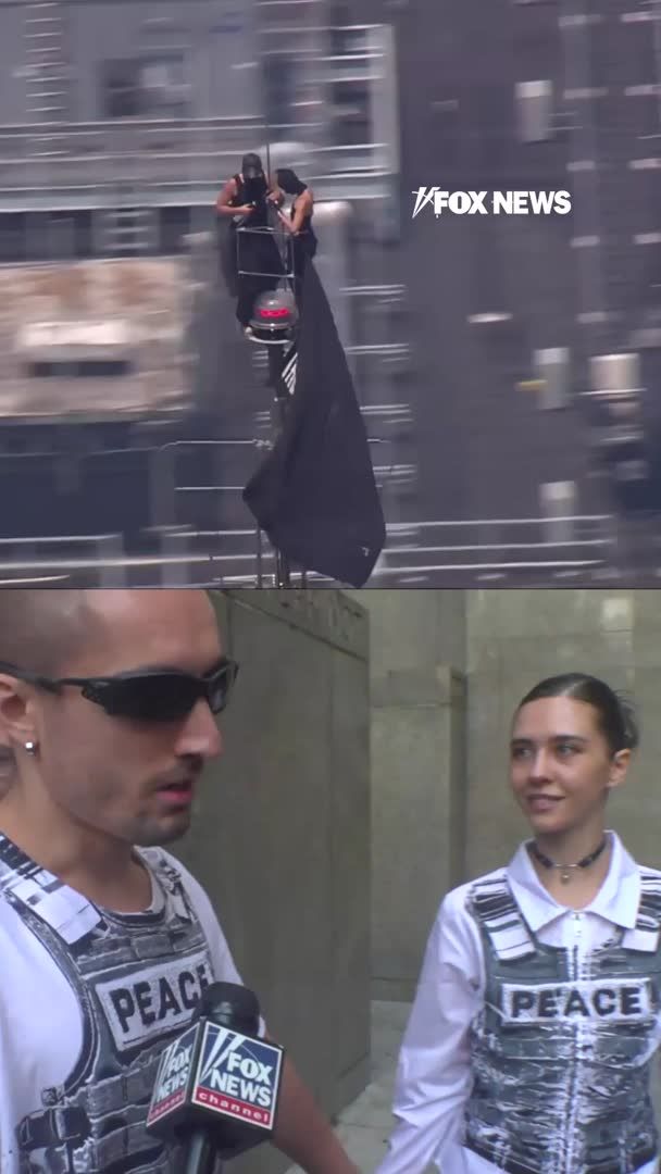 The Empire State Building climbers are back in court today, and they're now claiming their skyscraper stunt was all about love. "Our performance was not about just 'extreme,' it was about the power of love and peace." Ivan Kuznetsov acknowledged the risk he and Angelina Nikolau took when they scaled the Empire State Building in July outside a Manhattan courthouse while facing charges over their headline-grabbing climb. The pair allegedly scaled restricted areas of the landmark before reaching its 1,454-foot antenna, where they unfurled a banner reading, "When the power of love beats the love of power the world knows peace." Kuznetsov and Nikolau face charges including reckless endangerment, burglary and criminal mischief.