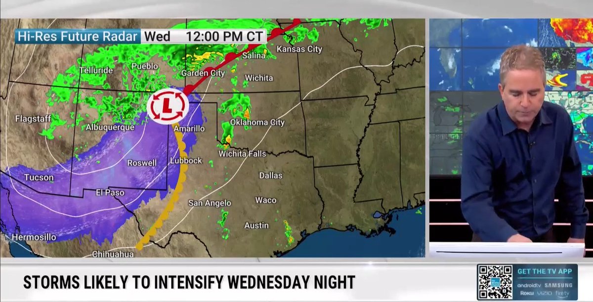 Parts of New Mexico and West Texas are in the spotlight for severe weather tonight and into Wednesday. Thunderstorms could bring damaging winds and a risk of tornadoes as the threat continues across the region ⬇️