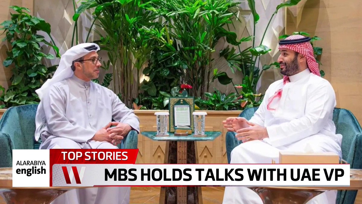🔴 Saudi Crown Prince Mohammed bin Salman met UAE Vice President Sheikh Mansour bin Zayed Al Nahyan in Riyadh on Tuesday, where they discussed bilateral relations and developments in the region.