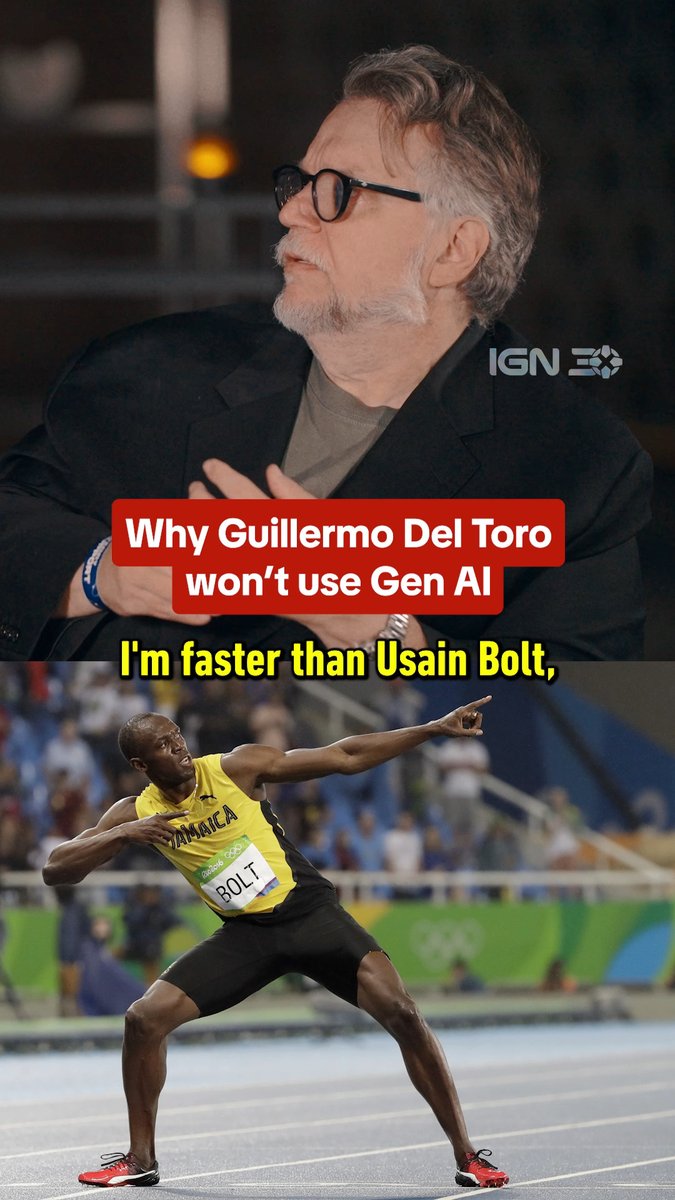 Guillermo Del Toro compares using generative AI to racing Usain Bolt in a car #ign30