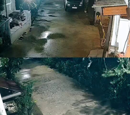 cctv jadi bukti, selain ada ular gede ternyata juga ada penampakan😭