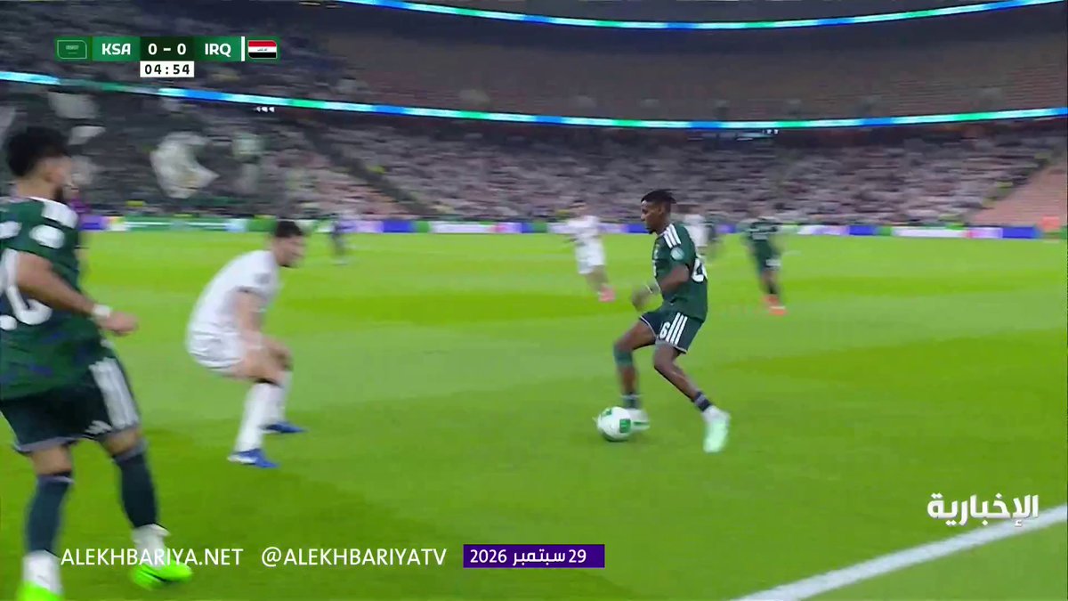 أولى فرص منتخبنا السعودي ضد العراق . 🇸🇦
