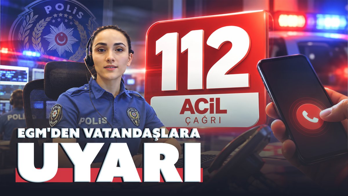📞"112'yi gereksiz yere meşgul etmek, bir hayatı tehlikeye atmaktır. Unutmayalım, 112 bir yaşam hattıdır." Emniyet Genel Müdürlüğü, "asılsız 112 çağrılarına karşı" uyardı.