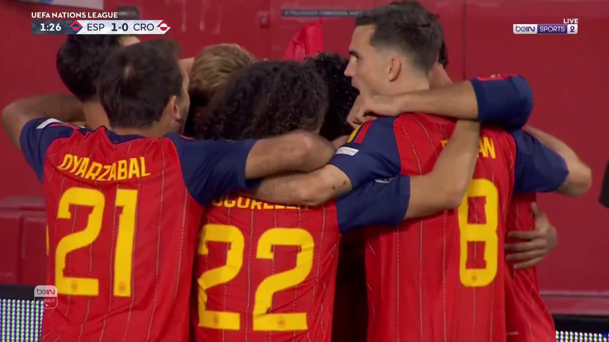 ⚽️ لامين جمال يفتتح التسجيل مبكراً لمنتخب إسبانيا 🇪🇸 #دوري_الأمم_الأوروبية