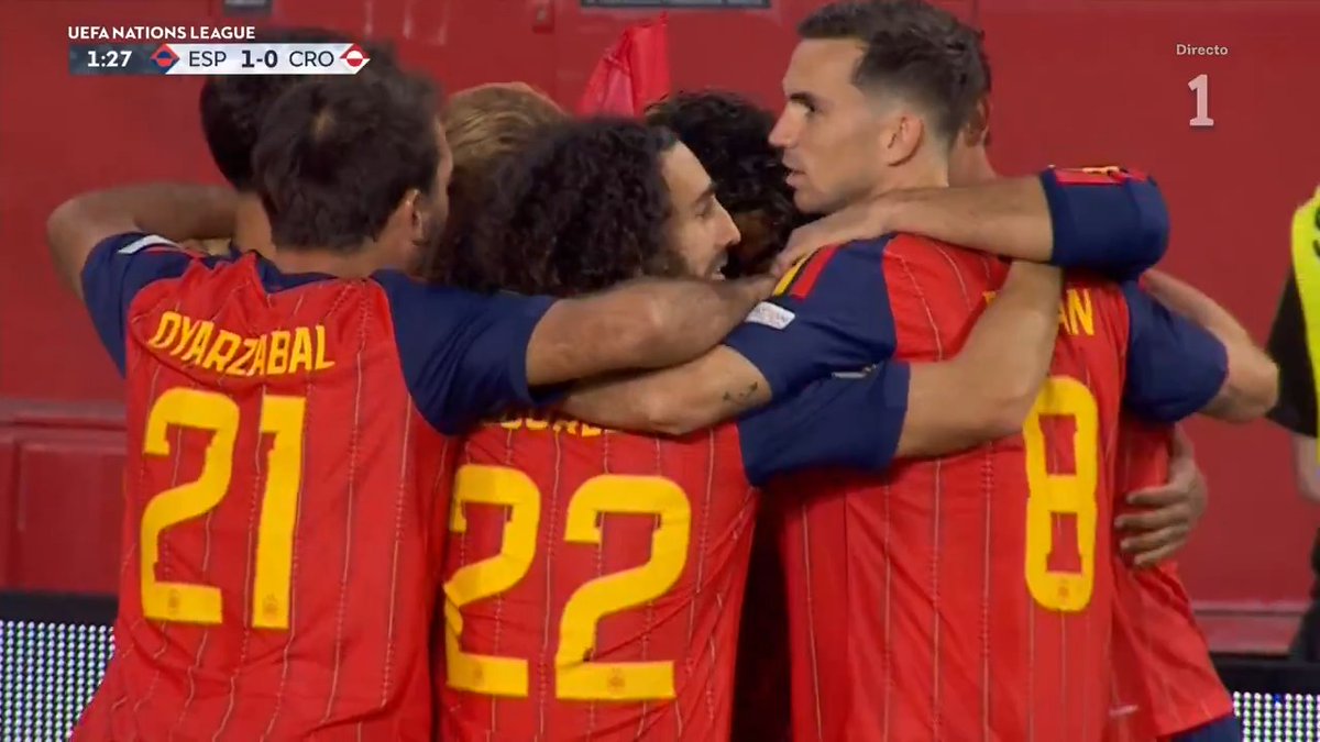 Jugadón y gol en el primer minuto ESPECTACULAR ARRANQUE DE ESPAÑA Lamine Yamal marca el 1-0 ante Croacia Sigue el partido de la #NationsLeague en DIRECTO en La 1 y RTVE Play: #SelecciónRTVE