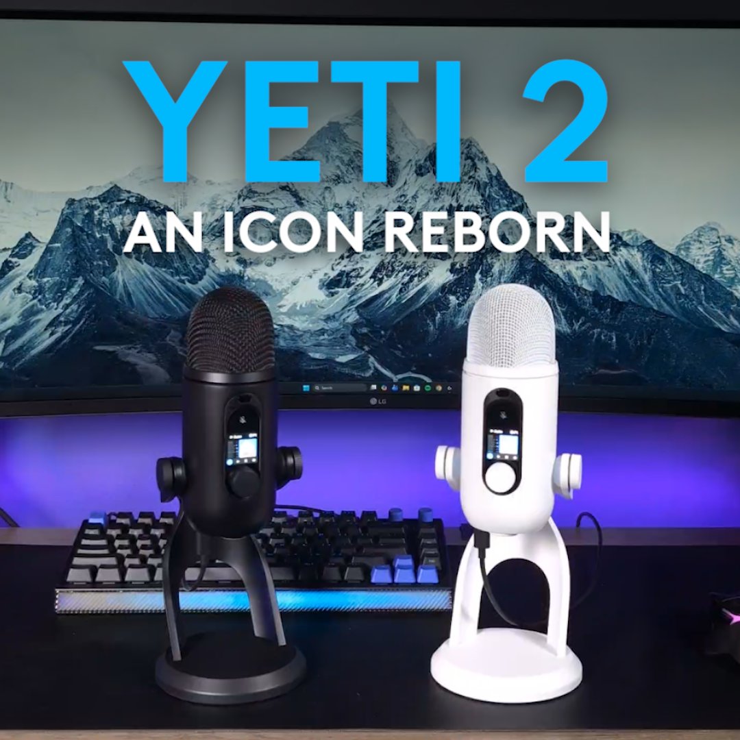 Introducing the Yeti 2, redesigned for a new generation of creators. Send this to a friend who’s been looking for a studio-quality, plug-and-play mic 🎙️