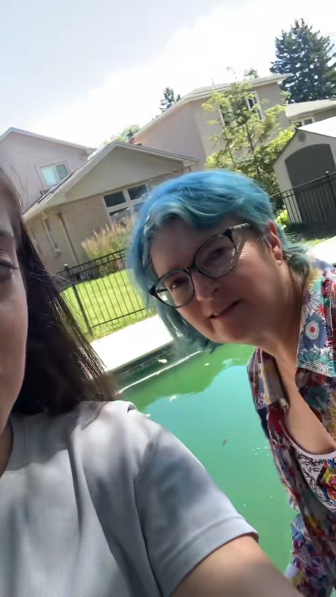 Visiting my daughter and the pool boy also came 🤭 RedheadWinter