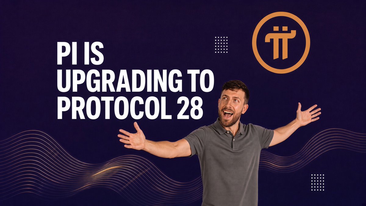 $PI is upgrading to Protocol 28. If it sounds familiar, that’s because it is. Pi is built on Stellar. Pi Network’s just upgraded its testnet to Protocol 28. If you follow my stuff, these features might sound familiar. There’s a good reason for that, and it’s worth knowing. So what does it do? It improves how the network handles delays in transaction data, it lets developers upgrade whole groups of smart contracts at once, and it lets them change stored data more safely as their apps evolve. If you saw my Stellar video, that’s the exact same upgrade Stellar just did. That’s not a coincidence. $PI is actually built on Stellar’s technology. So when $XLM ships a protocol upgrade, Pi inherits the same one. That’s why they line up. As for the timing, node operators need to upgrade by October 13th, and Pi’s planning to bring it to the mainnet on October 16th. Nothing dramatic. Just Pi keeping pace with the tech it’s built on.