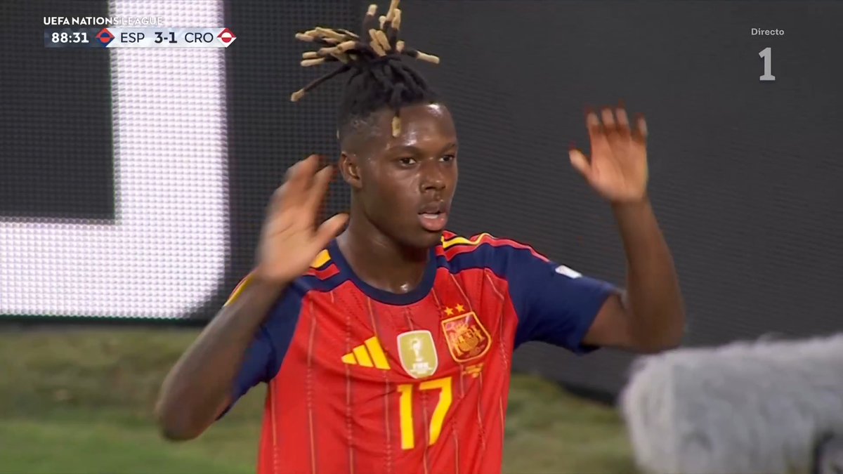 Factoría NICO WILLIAMS El jugador del Athletic fabrica el cuarto y definitivo gol de España ante Croacia (4-1) Sigue el post del partido de la #NationsLeague en DIRECTO en Teledeporte y RTVE Play ▶️ #SelecciónRTVE