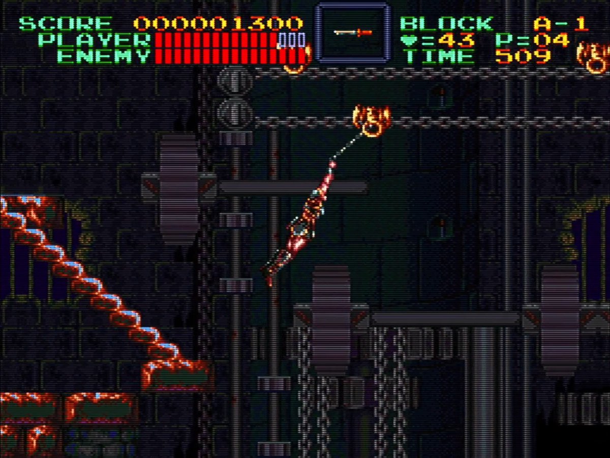 Simon ascends the Clock Tower. Super Castlevania IV [SNES] 1991 "Bloody Tears" - Masanori Adachi
