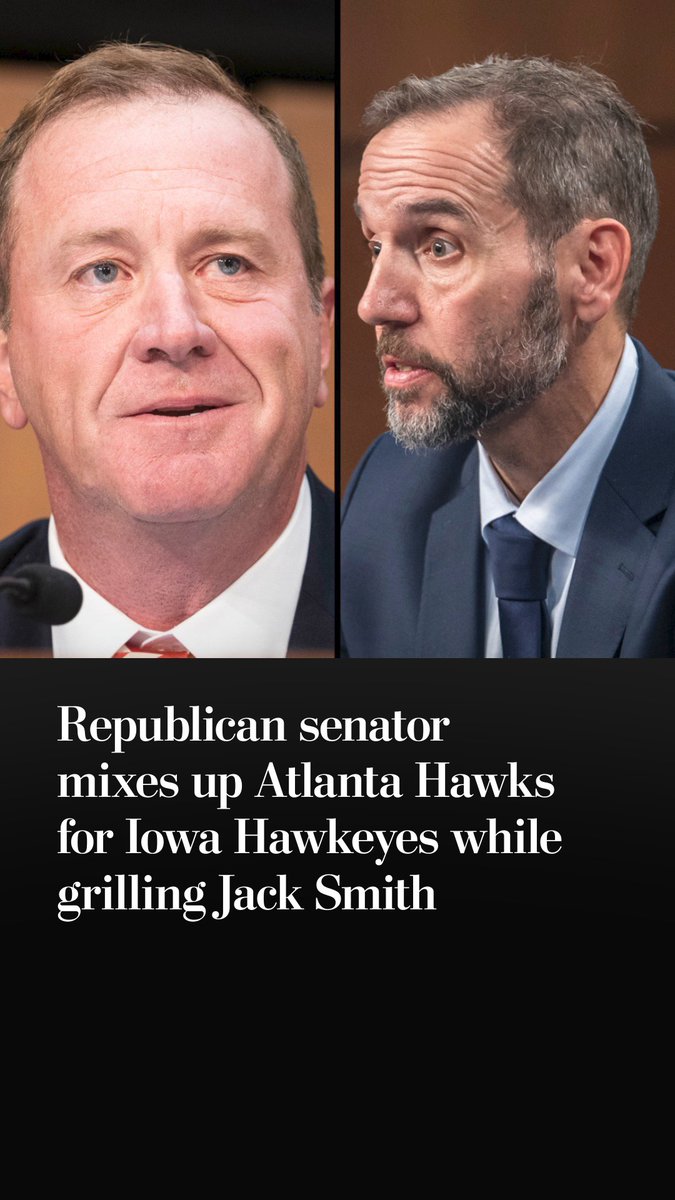 In a bid to frame Jack Smith as a liar, Sen. Schmitt (R-Missouri) accused the former special counsel of perjuring himself after he denied attending an Atlanta Hawks game on Feb. 3, 2024. Smith had attended an University of Iowa Hawkeyes game that day.