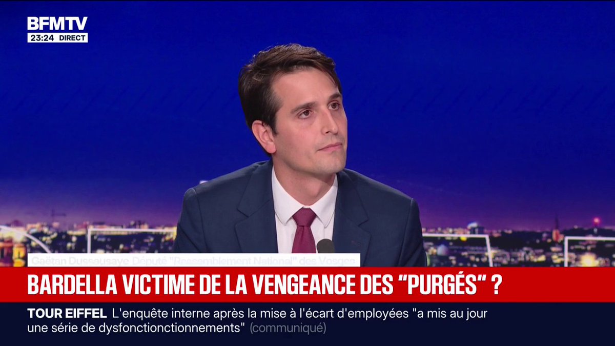 Écrits antisémites attribués à Jordan Bardella: le député RN Gaëtan Dussausaye affirme que "c'est impossible que Jordan Bardella ait écrit ces messages"