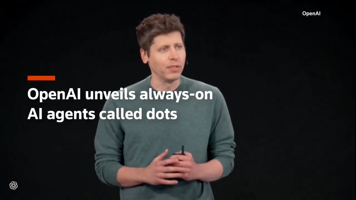 OpenAI unveiled always-on agents called dots that chase user goals across apps on their own, deepening its push into the lucrative enterprise market and pitting it against Meta in the race to sell AI that can work autonomously