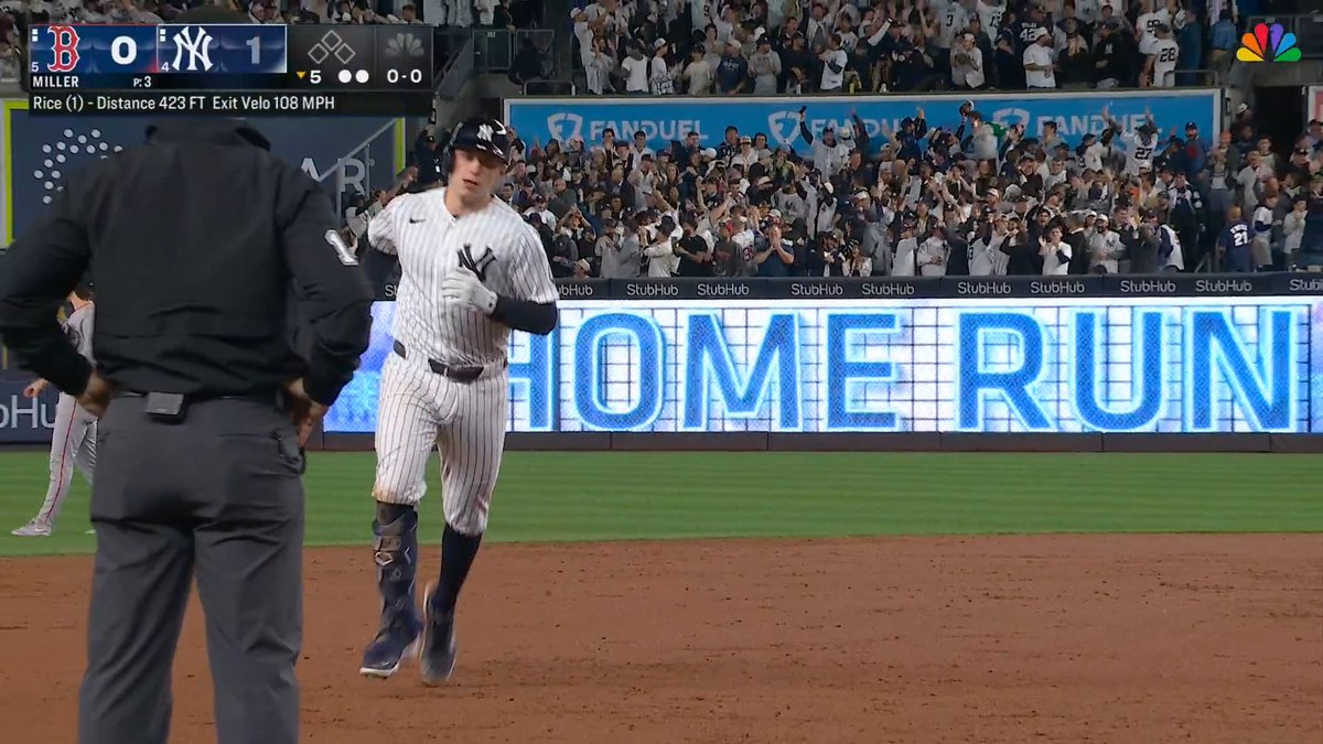 Ben Rice doubles the Yankees lead with one swing!