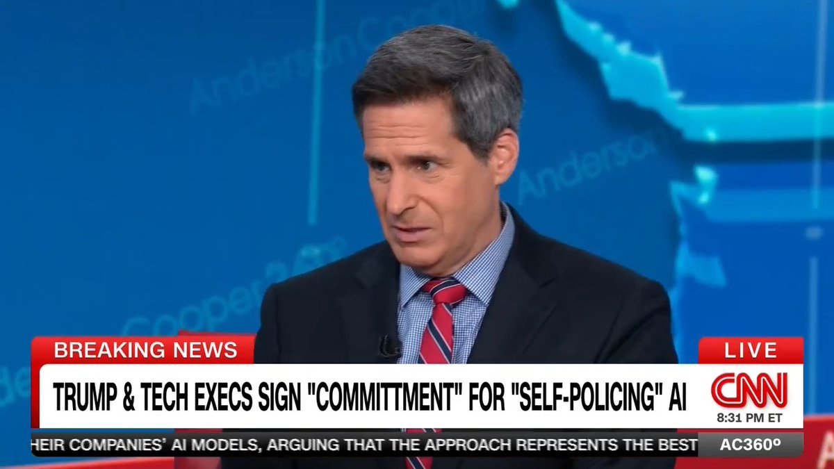 Axios Senior AI Reporter Madison Mills is hearing mixed reactions to the "self-policing" AI safety pledge signed by President Trump and top tech executives. "CEOs regulating themselves. What could go wrong?," she says.