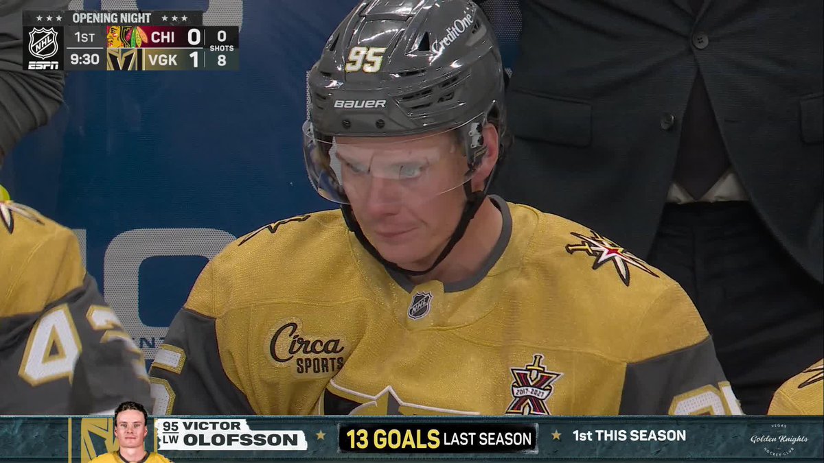 Victor Olofsson with a LASER 🎯 VGK starts the party in Vegas ⚔️