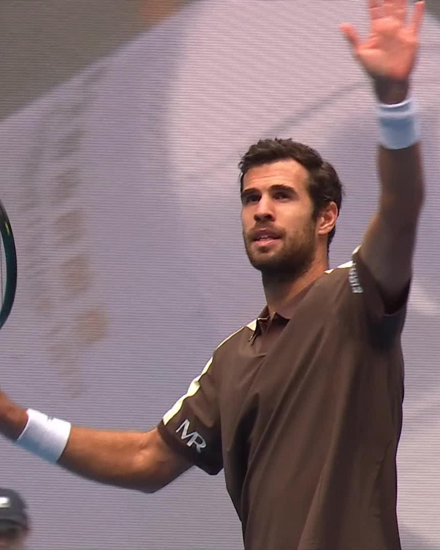 Rock solid 🪨 Karen Khachanov rolls past No. 2 seed Auger-Aliassime 6-3 6-3! #ChinaOpen