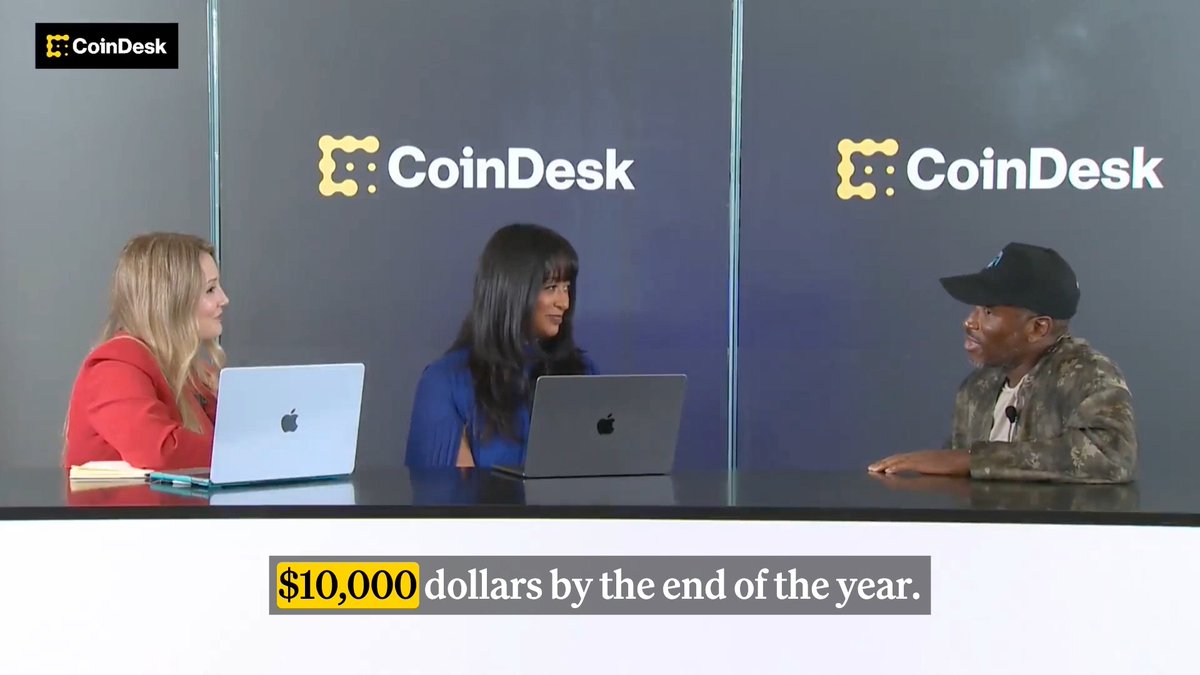 📈 Arthur Hayes calls $10,000 $ETH by the end of the year. His bullish take at the desk from KBW2026