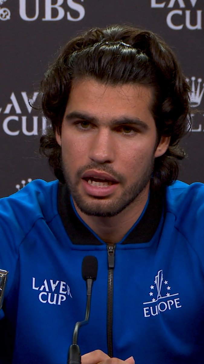 Alexander Zverev was NOT ACCEPTING Carlos Alcaraz's exhaustion 😴🤣 ↳ Watch every match of the Laver Cup, live & on demand, on Stan Sport. #StanSportAU #LaverCup