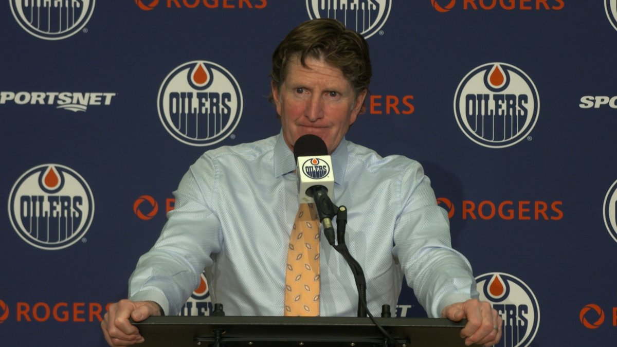 “If we want to play like that, we’re going to be chasing the game.” Mike Babcock talks to the media after the #Oilers overtime defeat to Vancouver. Enterprise | #LetsGoOilers
